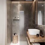 come dividere un bagno stretto e lungo
